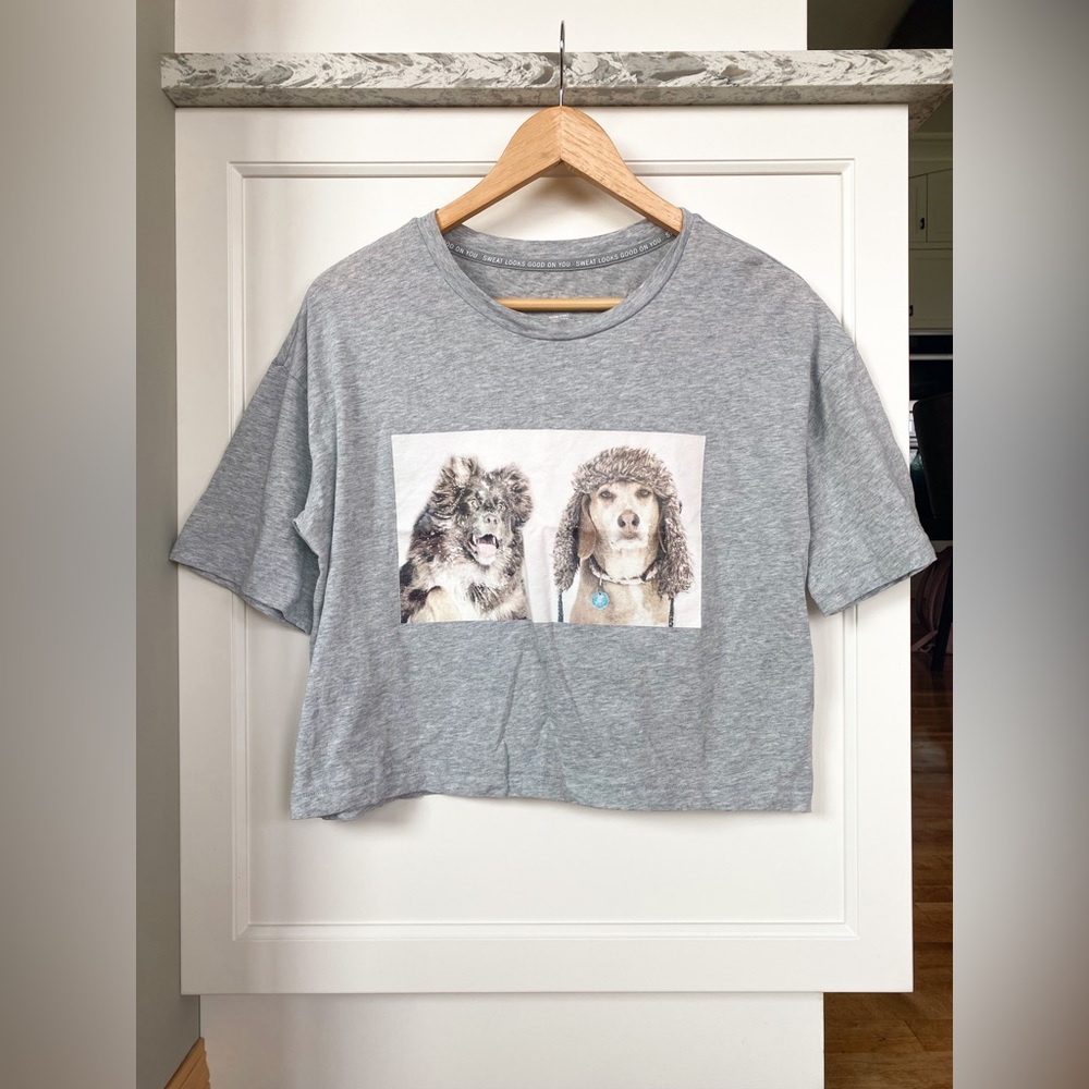5/$50 🌷🌼🌿 AERIE Cropped Dog Graphic Tee Size XS